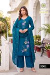 Kasuti Vol 3 By Passion Tree Mal Chanderi Kurti With Bottom Dupatta 